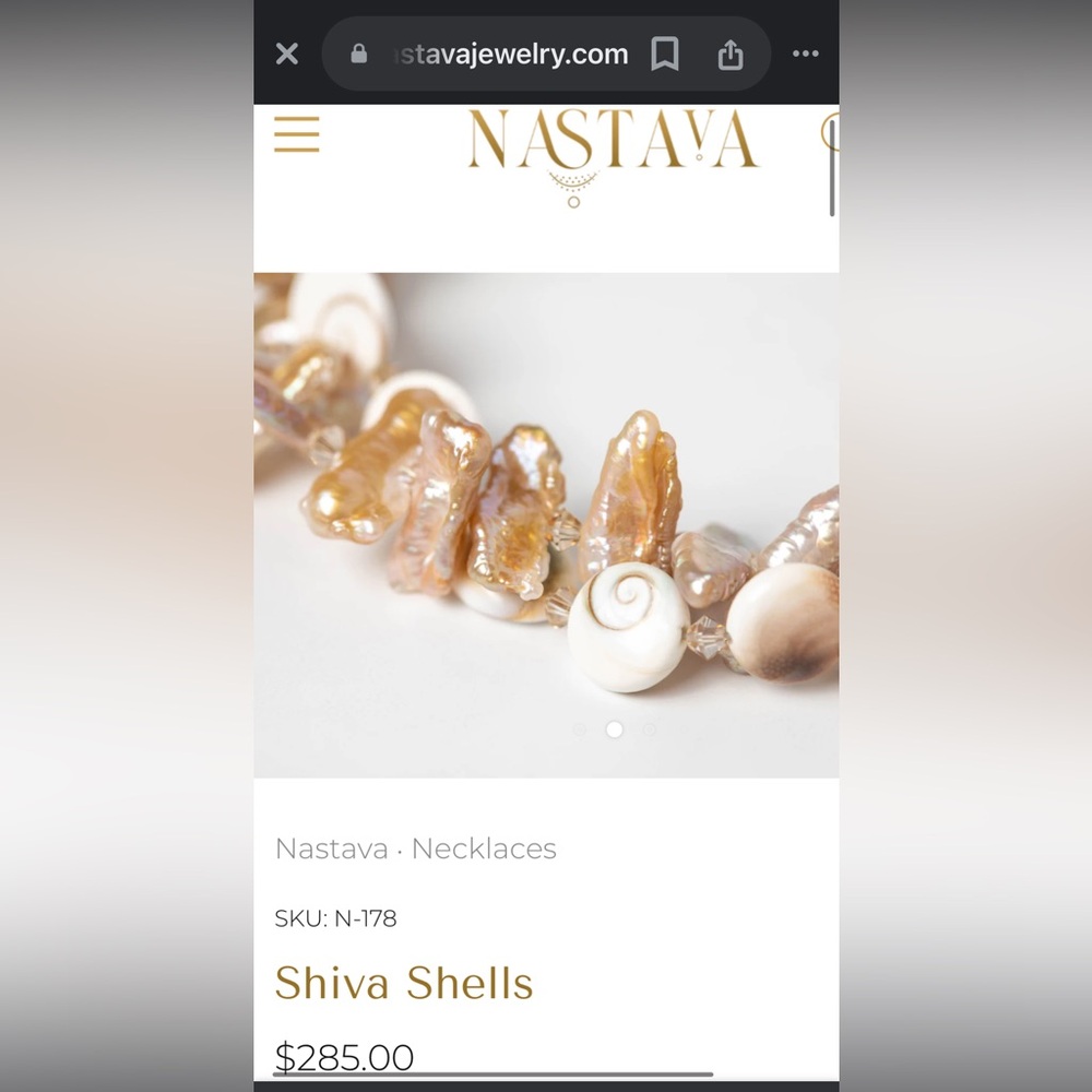 $285 New Nastava Shiva Shells & Biwa Pearls Wedding Mob